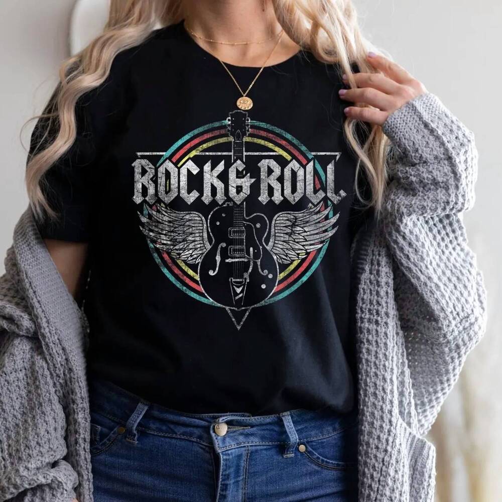 NEW WILLOW AND GRACE rock and roll tee in black